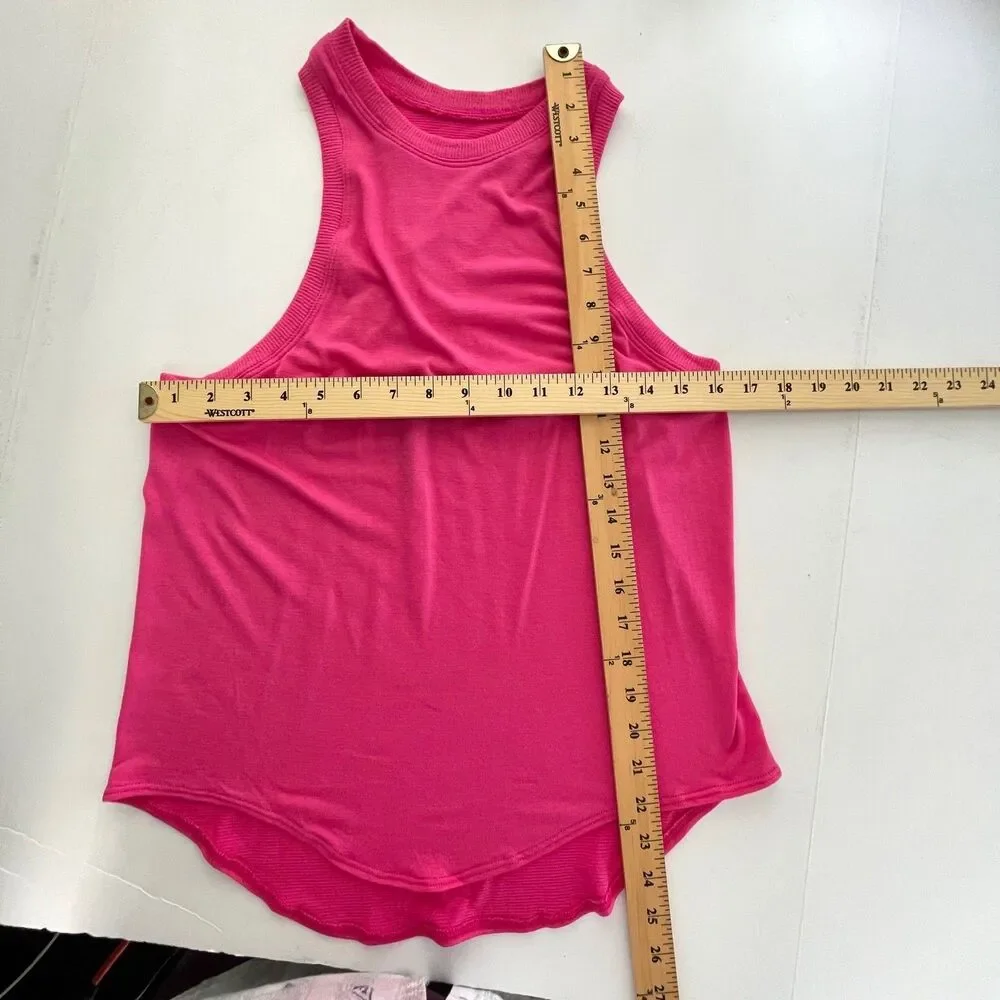 Free People Movement Take You There Punch Crush Pink Racerback Tank Top NEW XS/S